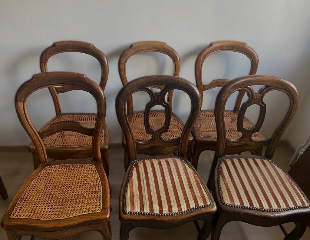 6 chaises anciennes de style Louis Philippe / Napoléon III, Enlèvement