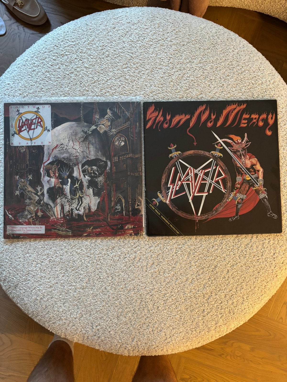 Lp’s slayer - south of heaven + show no mercy vinyl vg+, Ophalen of Verzenden, Zo goed als nieuw, LP