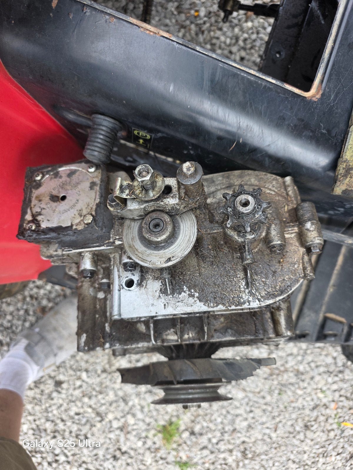 Tracteur tondeuse (recherche boîte hydrostatique), Enlèvement