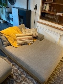 A saisir! grand divan méridienne déhoussable - TB état!, Banc d'angle, Bois, Comme neuf, Contemporain