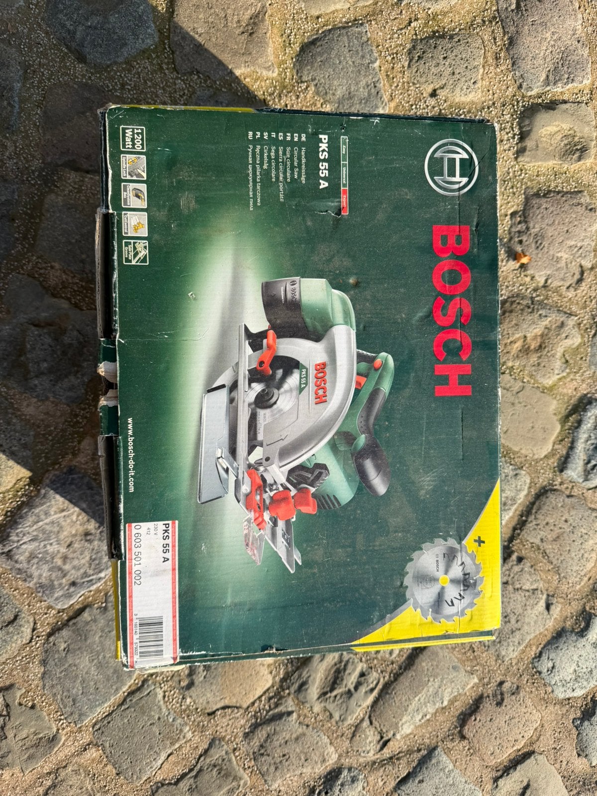 Bosch cirkelzaag PKS55A 1200 W, Doe-het-zelf en Bouw, Gereedschap | Zaagmachines, Ophalen, Gebruikt, Cirkelzaag, 30 tot 70 mm