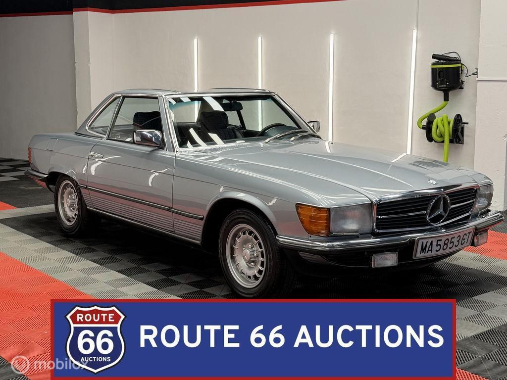 Mercedes-Benz 280 SL | 1982 | Route 66 Auctions, Auto's, Gebruikt, Zwart, Bedrijf, Handgeschakeld