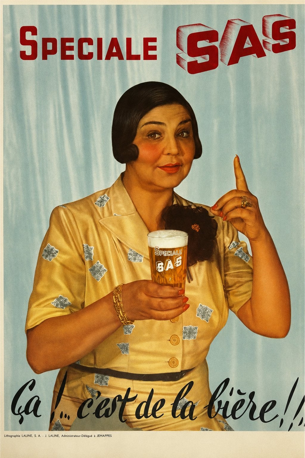 Panneau en métal SAS Pils 1 - rétro vintage mancave, Collections, Marques de bière, Enlèvement ou Envoi, Neuf, Panneau, Plaque ou Plaquette publicitaire