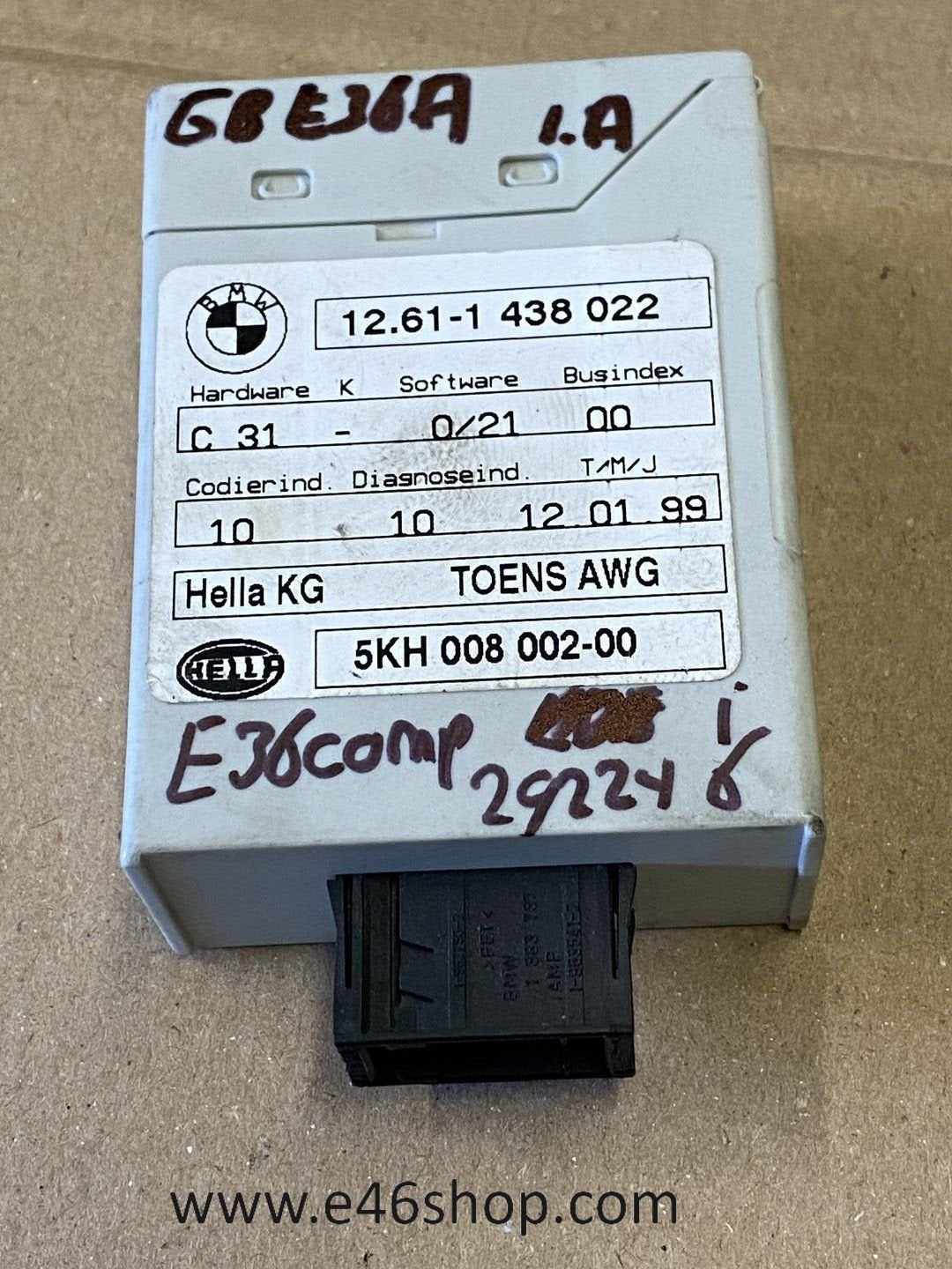 ACC DYNAMISCHE SNELHEIDSSENSOR BMW E90 E91 E92 E93  OE 66316, -, Utilisé, -, Enlèvement ou Envoi