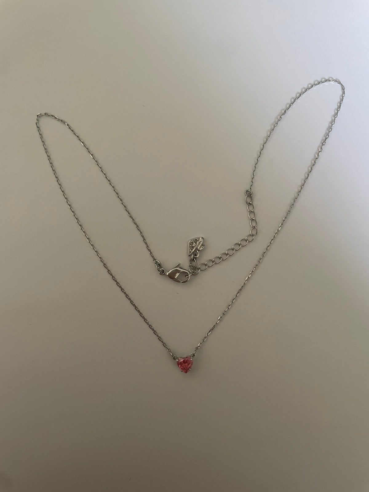 Swarovski ketting, Met kristal, Ophalen of Verzenden, Zo goed als nieuw, Zilver