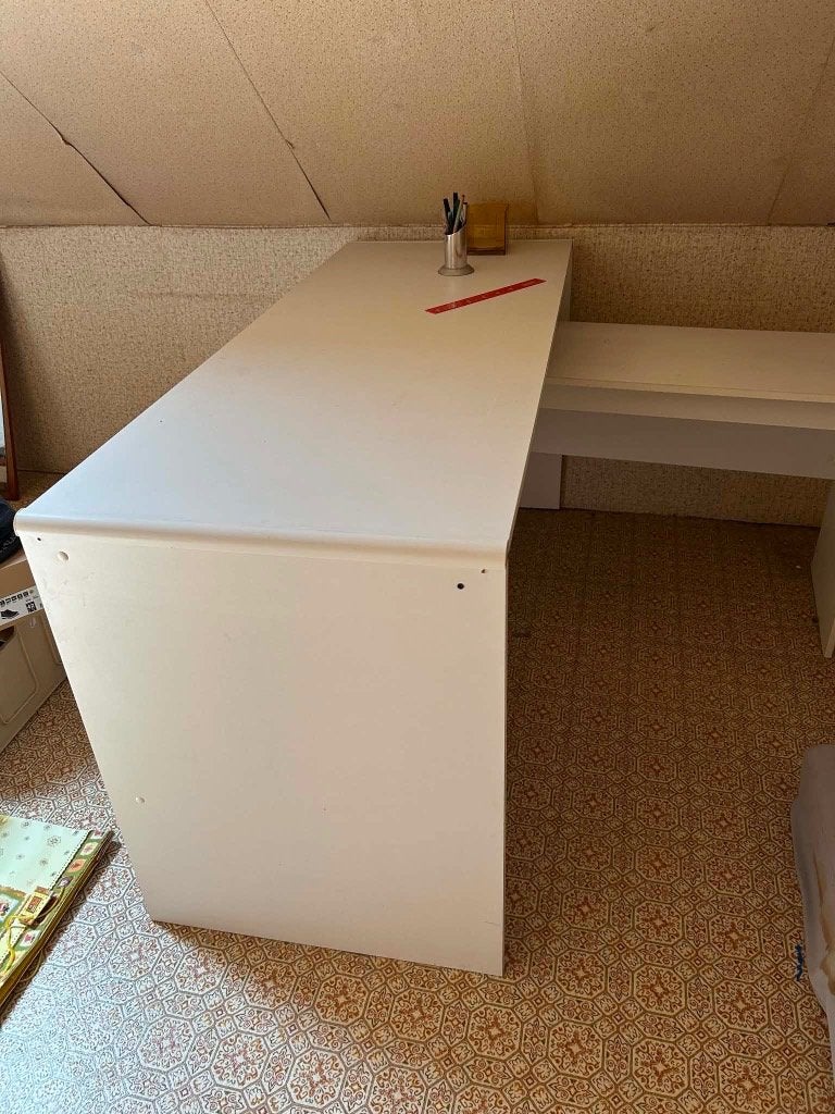 Bureau, Ophalen, Gebruikt, Wit