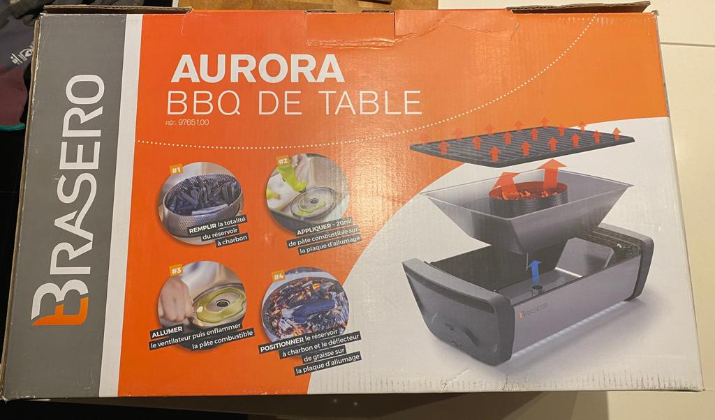 Aurora Tafel BBQ - Kolen, Tuin en Terras, Houtskoolbarbecues, Ophalen of Verzenden, Zo goed als nieuw