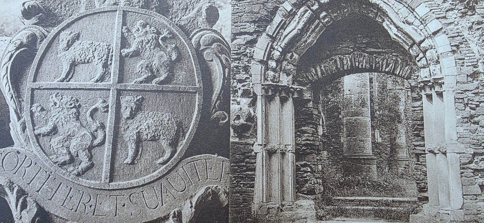 2 anciennes cartes postales de l'abbaye de Villers, Collections, Enlèvement ou Envoi