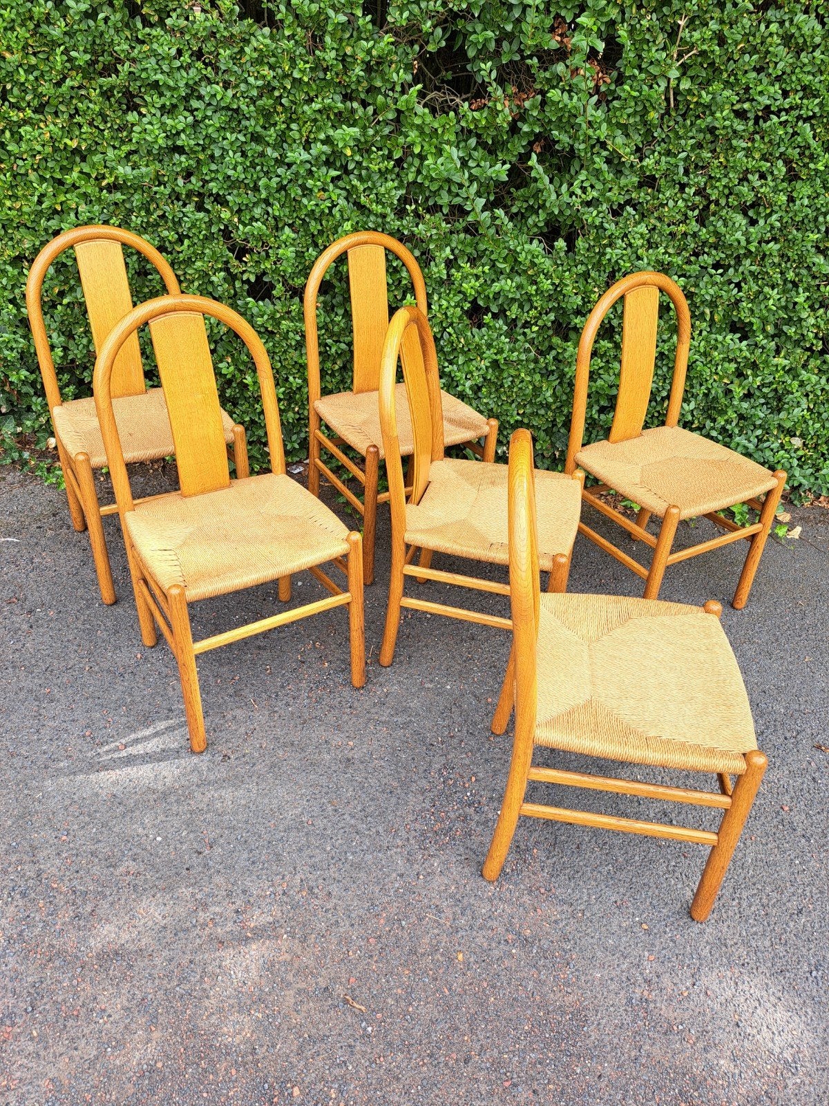 Chaises Anig Sarian. Retro vintage. 6/80e., Vintage, Enlèvement, Bois, Cinq, Six Chaises ou plus