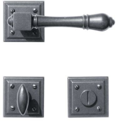 deurklinken in ijzer - retro model CARRE, Doe-het-zelf en Bouw, Ophalen of Verzenden, Nieuw, IJzer, Klink of Kruk