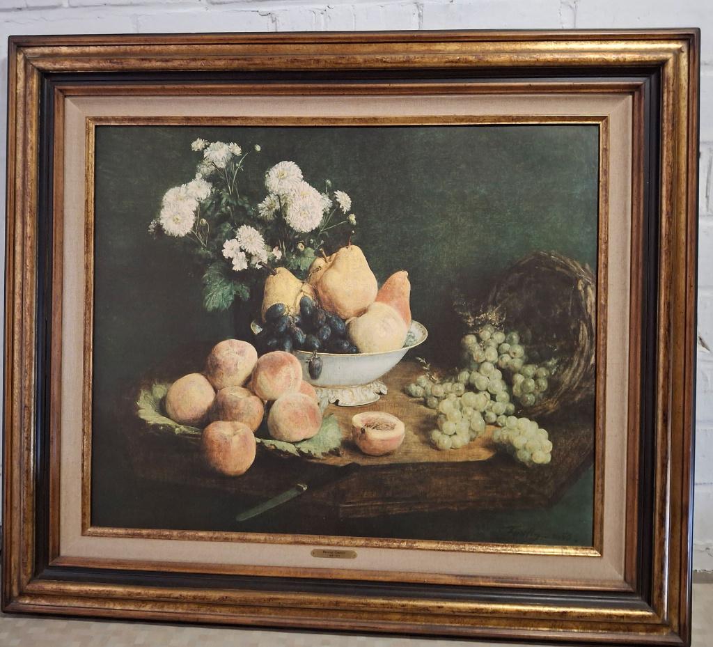 Schilderij: repro op doek van meesterwerk van Fantin-Latour, Ophalen, Klassiek, Stilleven, Doek