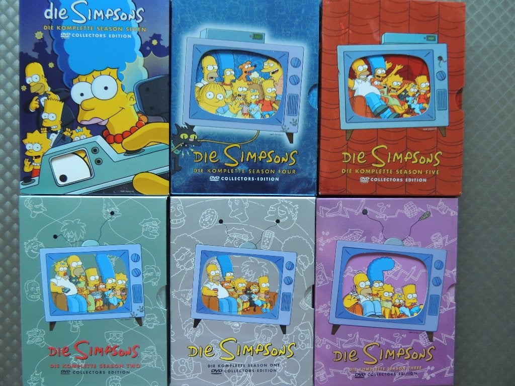 12 DVD BOXEN DIE   SIMPSONS NIEUWE STAAT, Vanaf 9 jaar, Ophalen, Zo goed als nieuw, Tv-serie