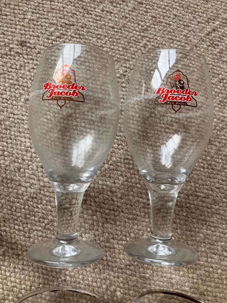6 bierglazen, Verzamelen, Ophalen, Gebruikt