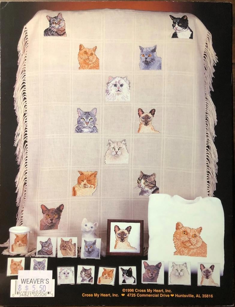 Cross My Heart - Cat Squares - CSB-133, Hobby & Loisirs créatifs, Broderie & Machines à broder, Enlèvement ou Envoi, Comme neuf
