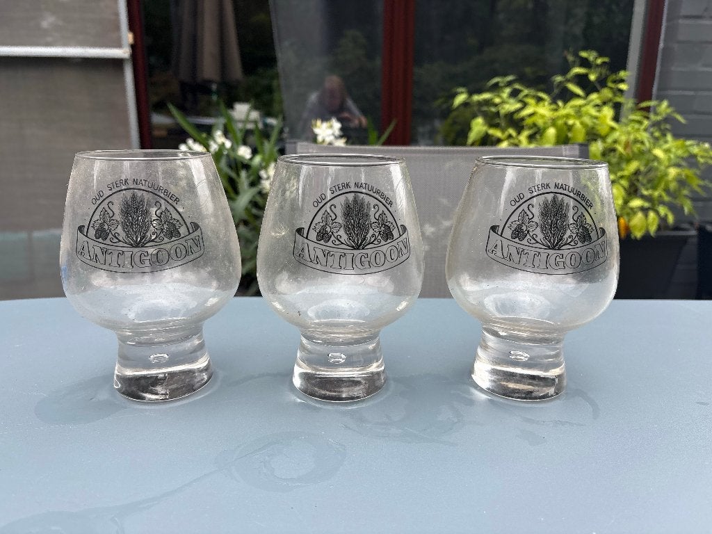 3 Glazen Antigoon, Verzamelen, Ophalen of Verzenden, Zo goed als nieuw, Glas of Glazen