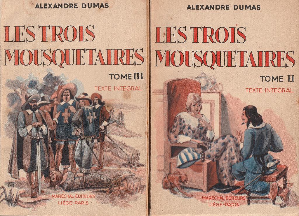 Alexandre Dumas, « Les trois mousquetaires », tomes 2-3, Livres, Enlèvement ou Envoi, Utilisé