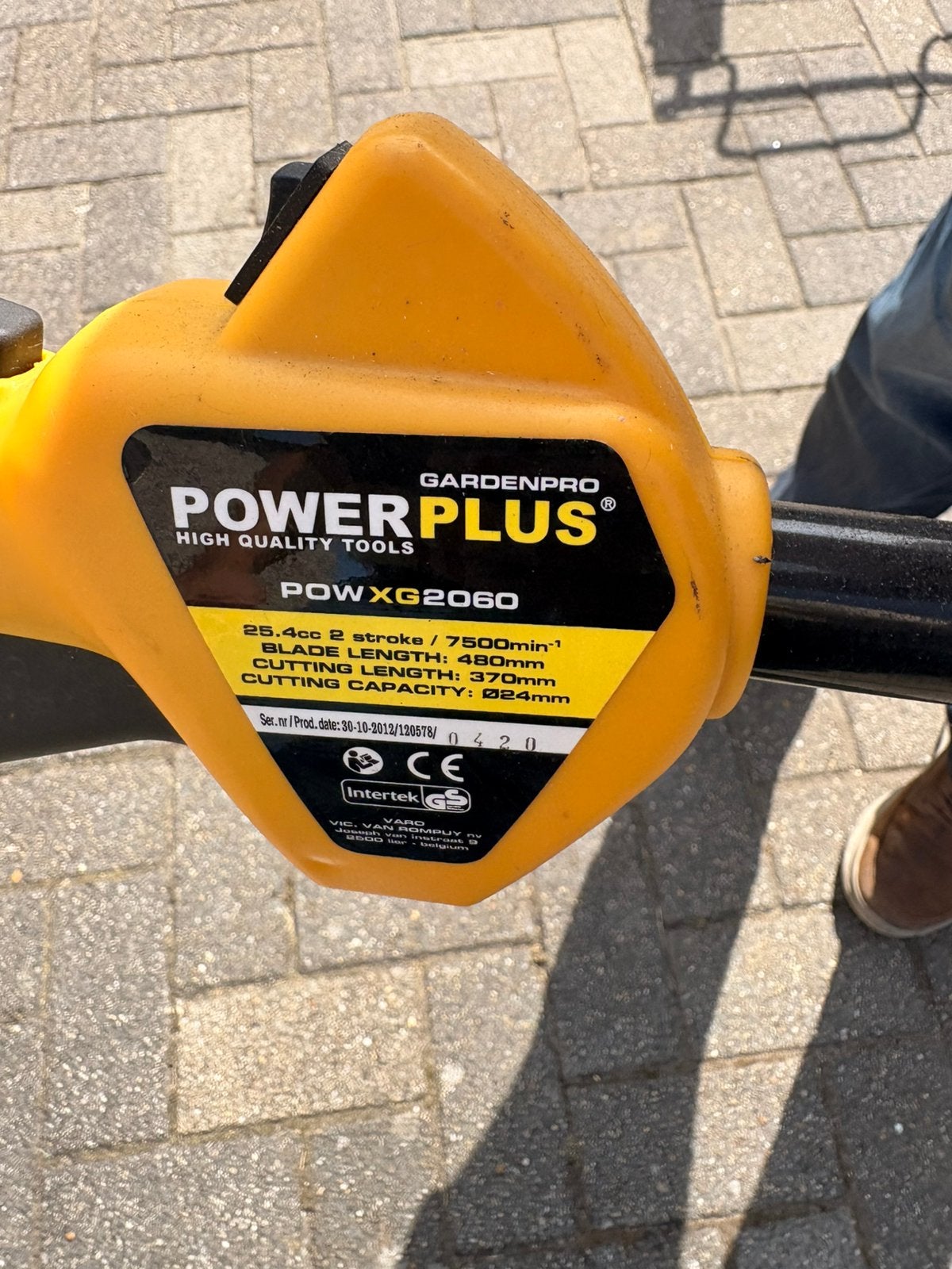Powerplus heggenschaar kun je 90 graden draaien, Tuin en Terras, Heggenscharen, Ophalen, Zo goed als nieuw