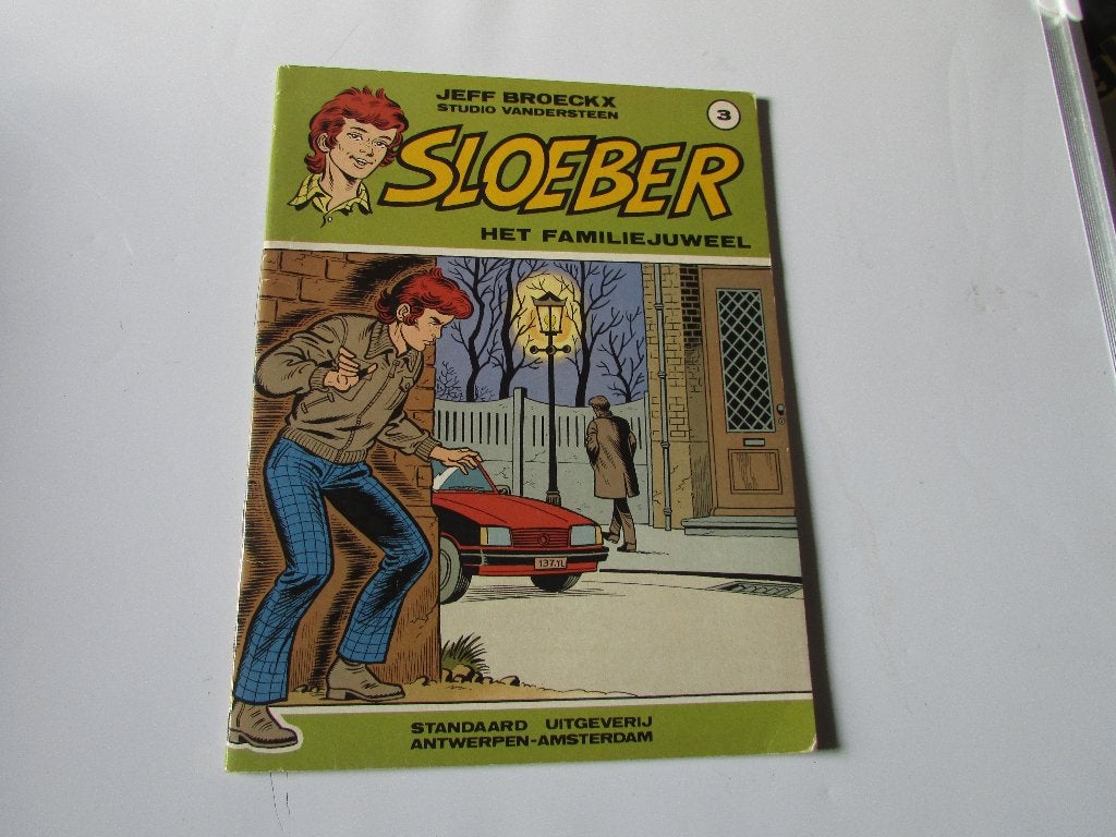 SLOEBER ; Het Familiejuweel, Eén stripboek, Ophalen of Verzenden, Zo goed als nieuw, Jeff Broeckx.