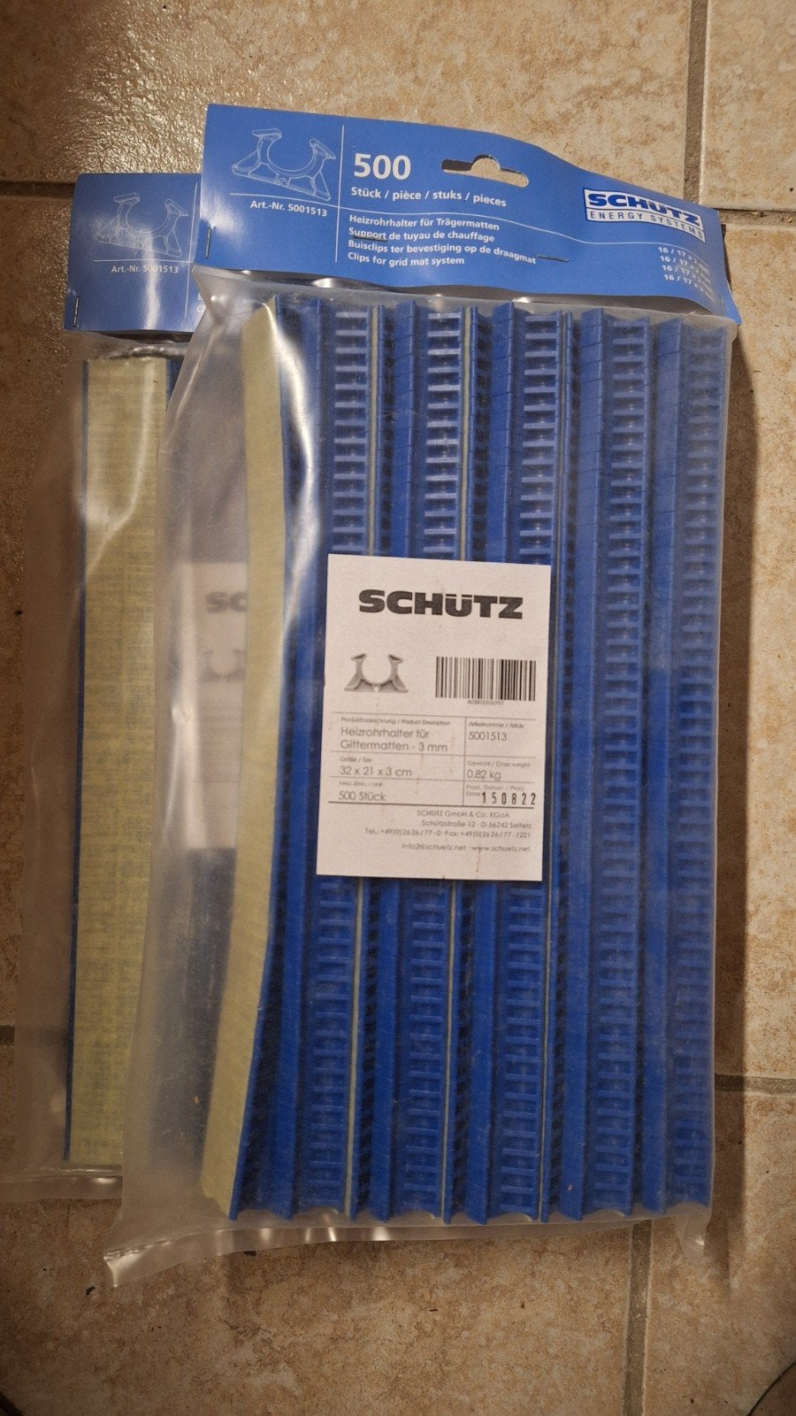 SCHÜTZ buisclips voor vloerverwarming, Doe-het-zelf en Bouw, Ophalen, Nieuw