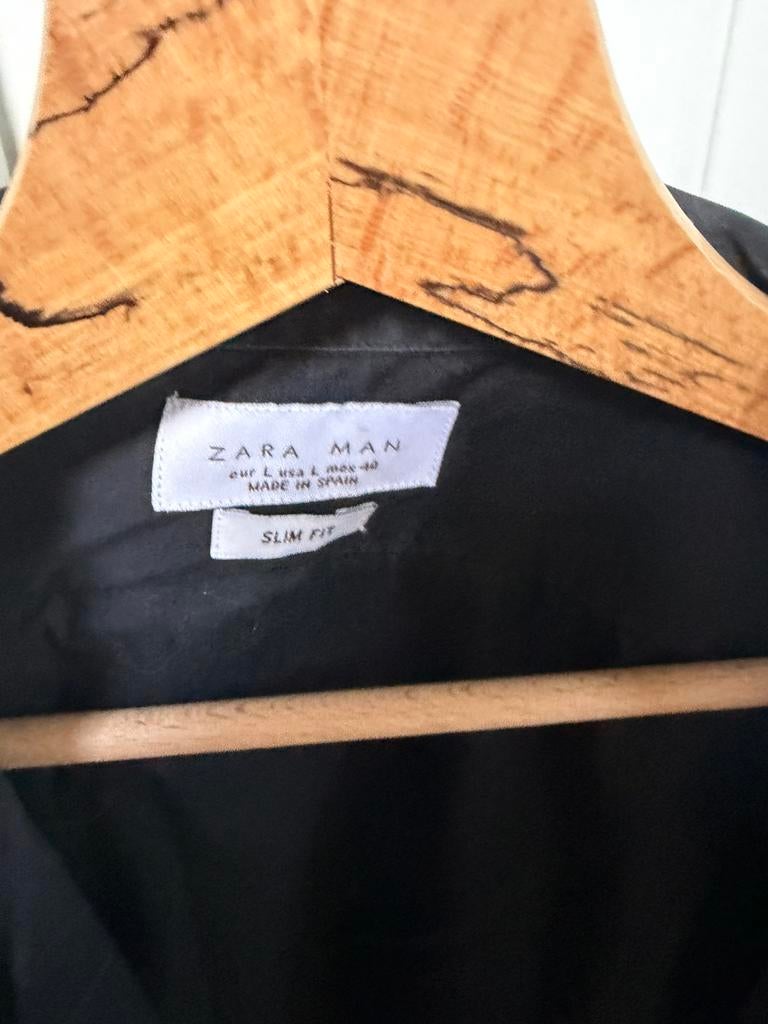 Chemise Zara noire, Enlèvement ou Envoi, Porté, Noir, Tour de cou 38 (S) ou plus petit