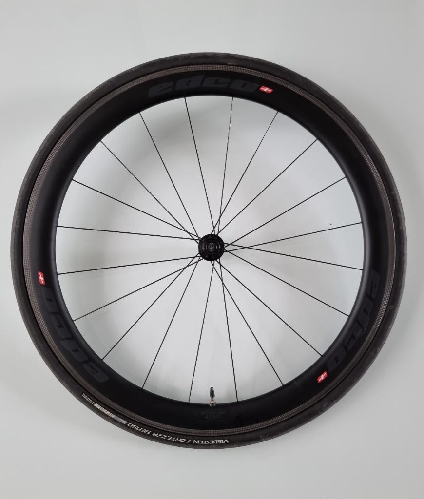 Edco Optima Albis 50 carbon wielen (velgrem), Ophalen, Zo goed als nieuw, Remmen, Carbon
