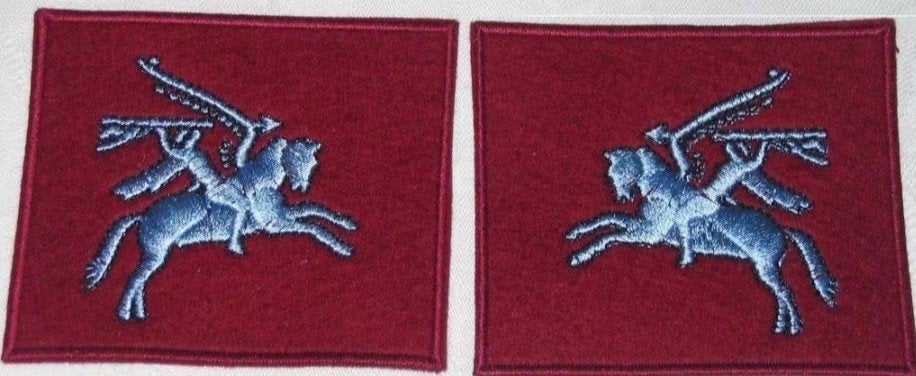 Set Pegasus schouderbadge Links/Rechts 1Bn Para Diest - ABL, Verzamelen, Ophalen of Verzenden, Landmacht, Embleem of Badge