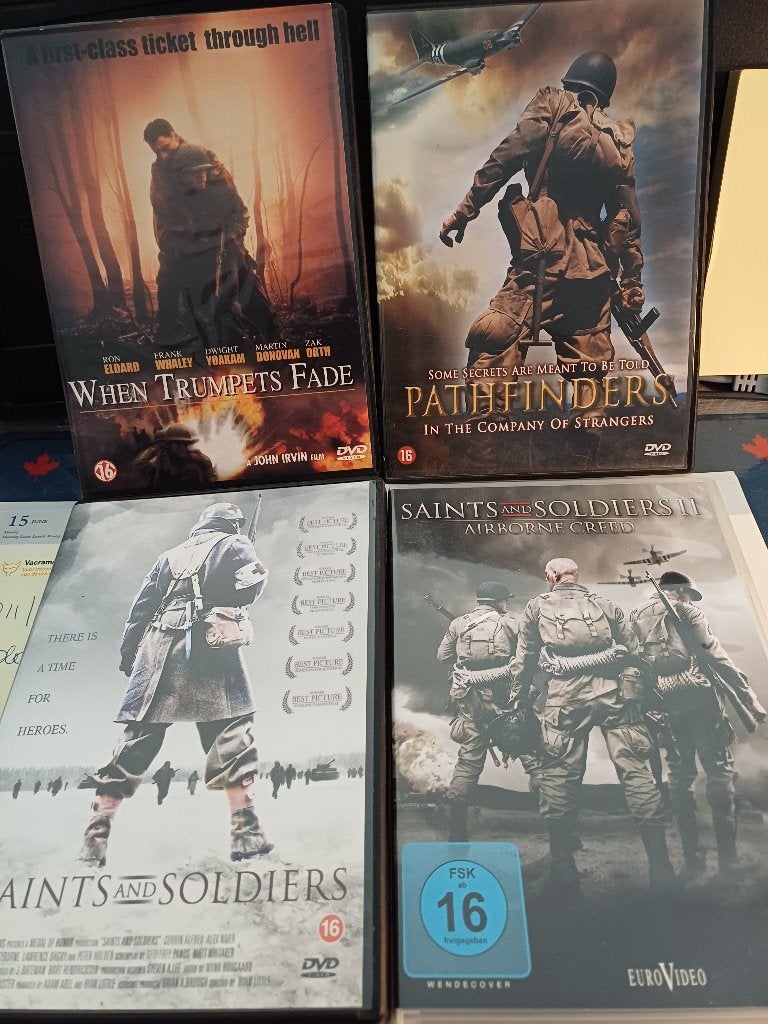 4 DVD de drames de guerre, CD & DVD, DVD | Drame, À partir de 16 ans, Enlèvement ou Envoi, Comme neuf, Historique ou Film en costumes