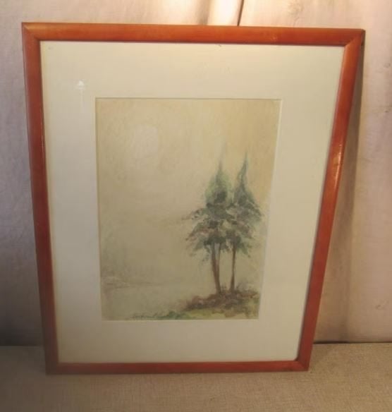 Belle aquarelle peinte - Misty Morning - signée, Antiquités & Art, Enlèvement ou Envoi, Aquarelle, Encadré, Paysage