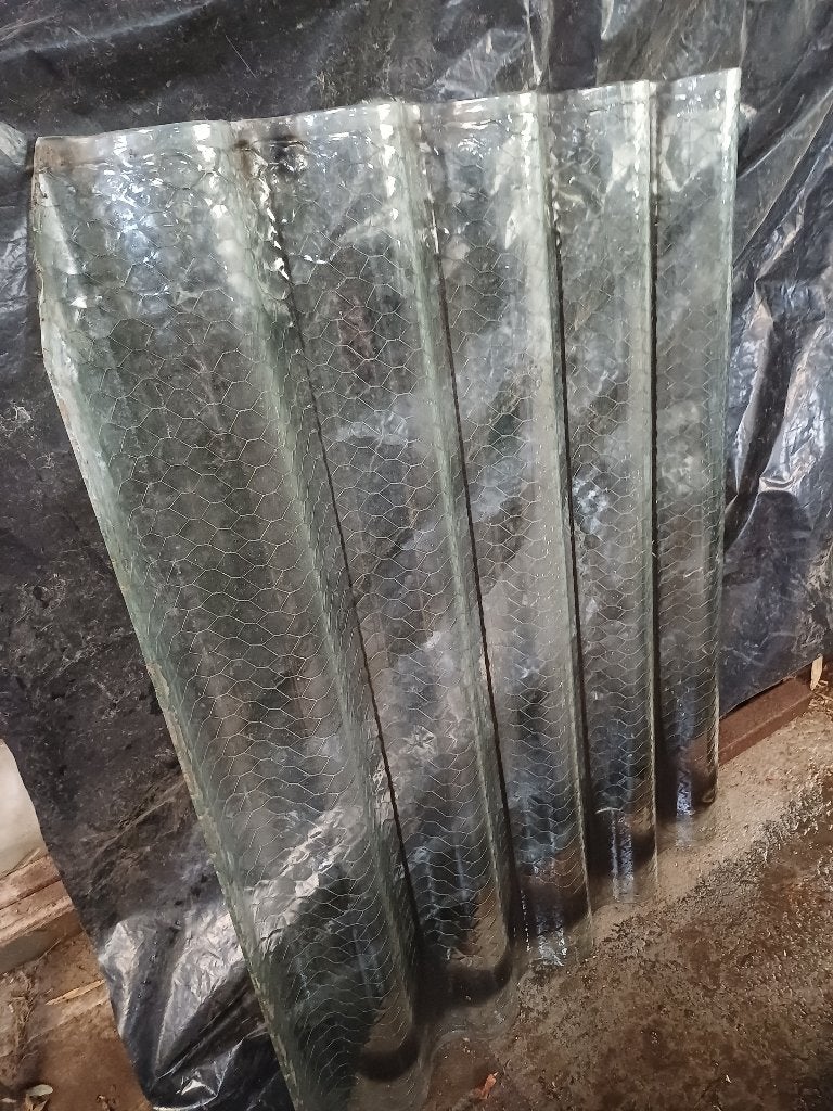 Glazen gewapende golfplaat, Doe-het-zelf en Bouw, Dakpannen en Dakbedekking, Ophalen, Overige materialen, Gebruikt, Overige kleuren