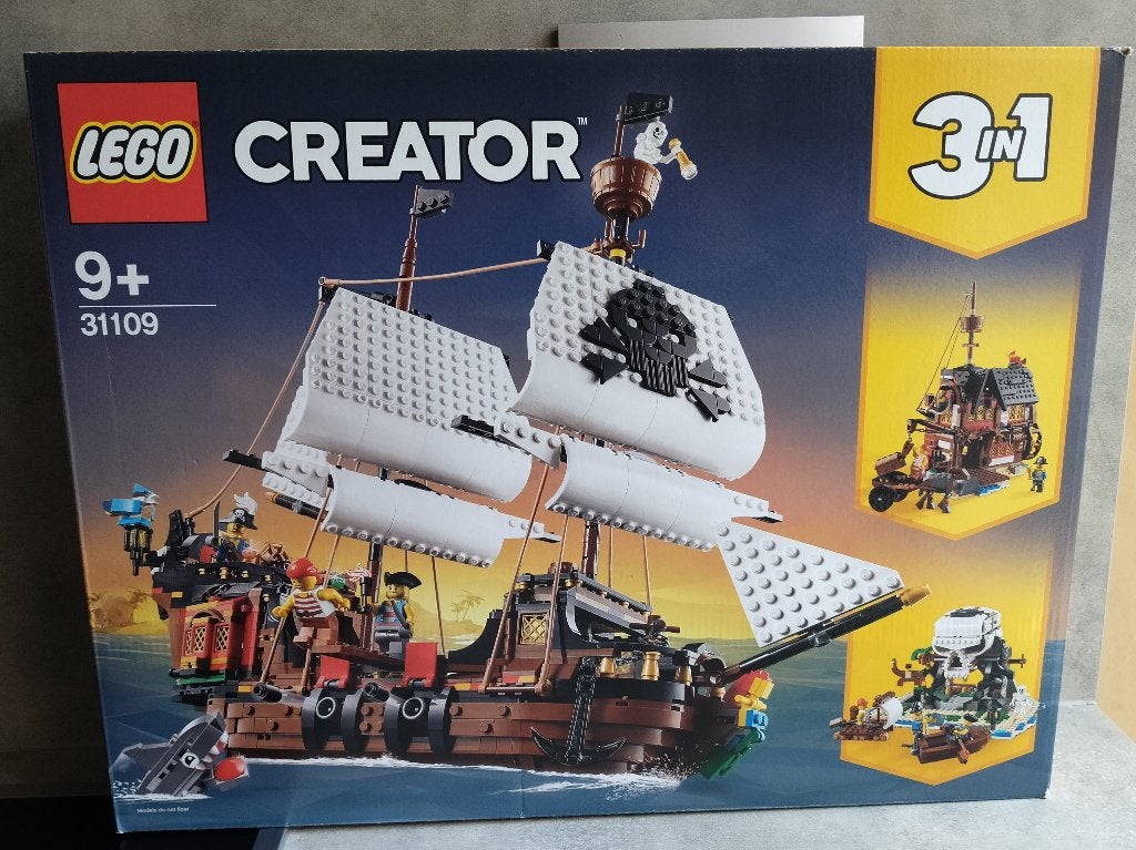 lego creator 31109 piratenschip 3 in 1, Lego, Nieuw, Ophalen of Verzenden, Compleet