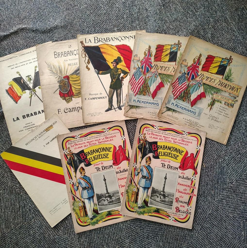 Oude muziekpartituren La Brabançonne 40-tal, Ophalen of Verzenden