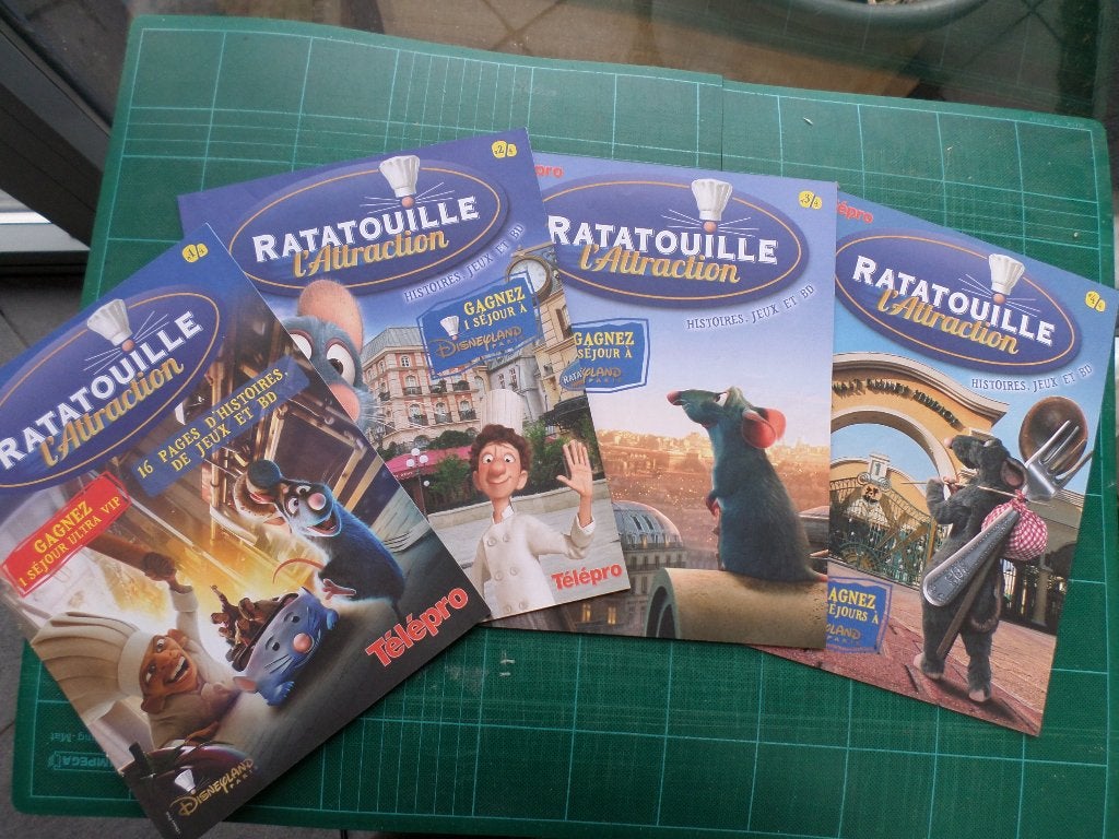 Ratatouille l’Attraction – 4 suppléments de 16 pages – 2014, Enlèvement ou Envoi, Comme neuf, Fiction général, Télépro/Pixar