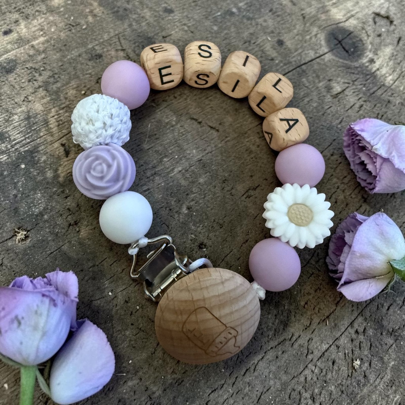gepersonaliseerd speenkoord, Kinderen en Baby's, Ophalen of Verzenden, Zo goed als nieuw