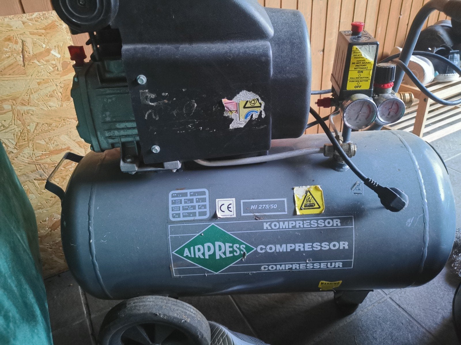 Airpress Compressor HI 275/50 (50 liter tank - 2 PK), Enlèvement, 800 litres/min ou plus, Utilisé, 6 à 10 bars