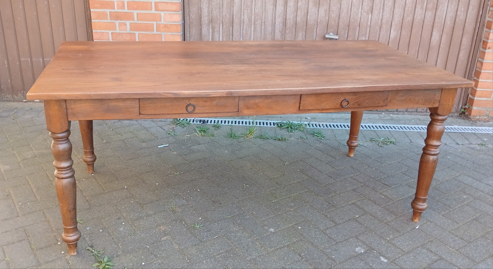 Antieke boerentafel met 2 laden, Antiek en Kunst, Ophalen