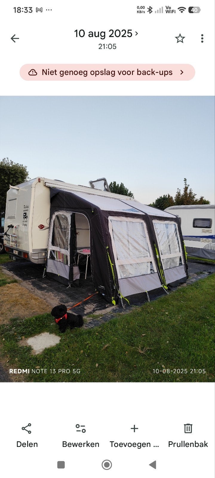Opblaasbare voortent nieuw 1200 euro .1 maal opgesteld., Caravans en Kamperen, Ophalen