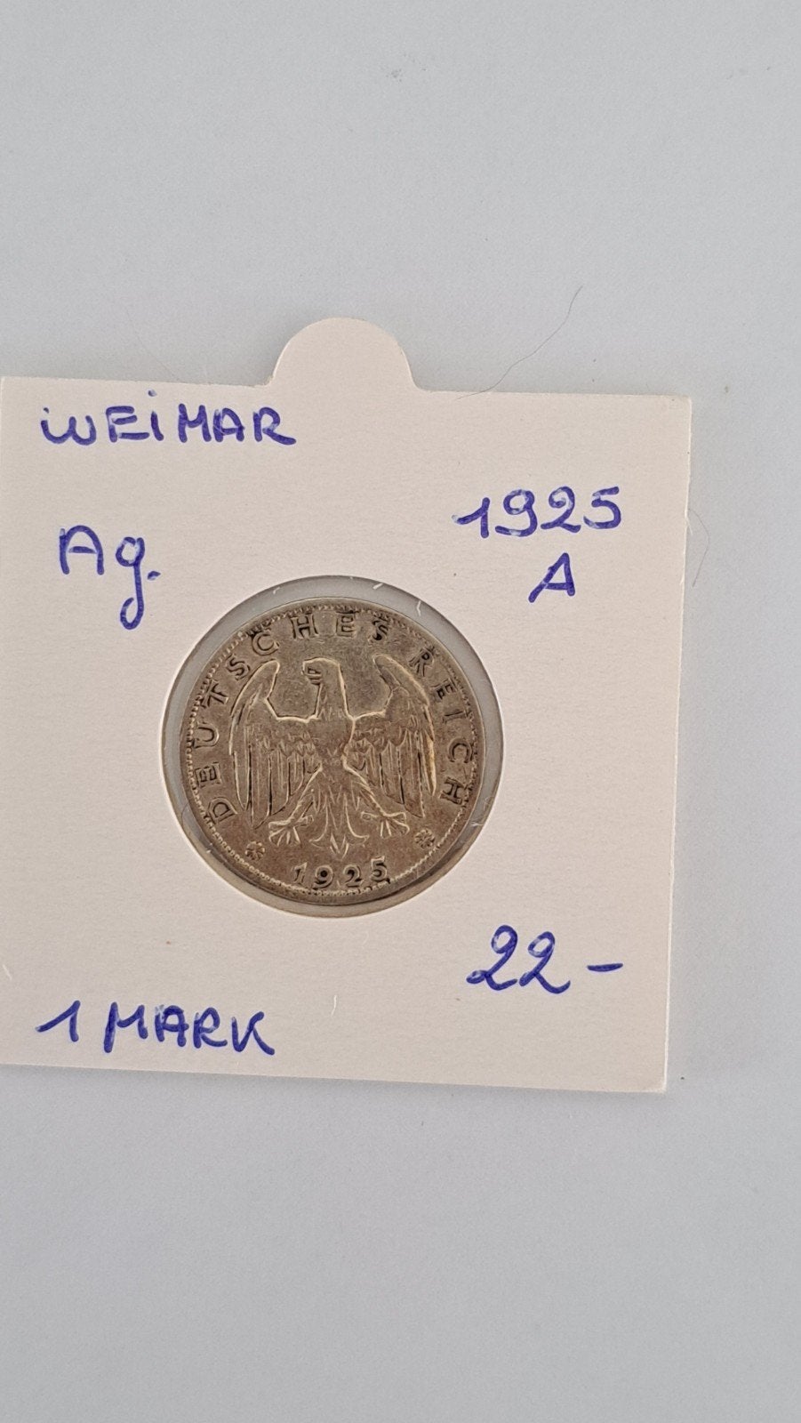 Weimar 1 mark 1925 A  AG, Ophalen of Verzenden