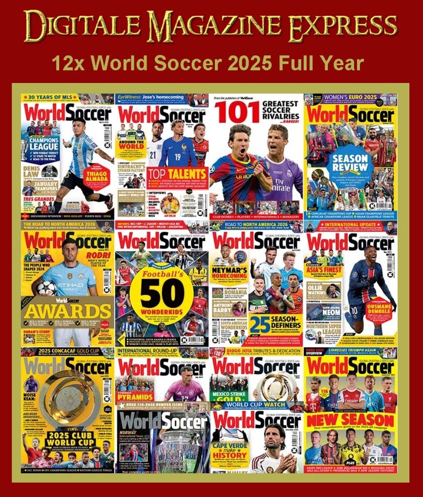14x World Soccer magazine 2025 Full Year, Boeken, Tijdschriften en Kranten, Verzenden, Nieuw, Sport en Vrije tijd