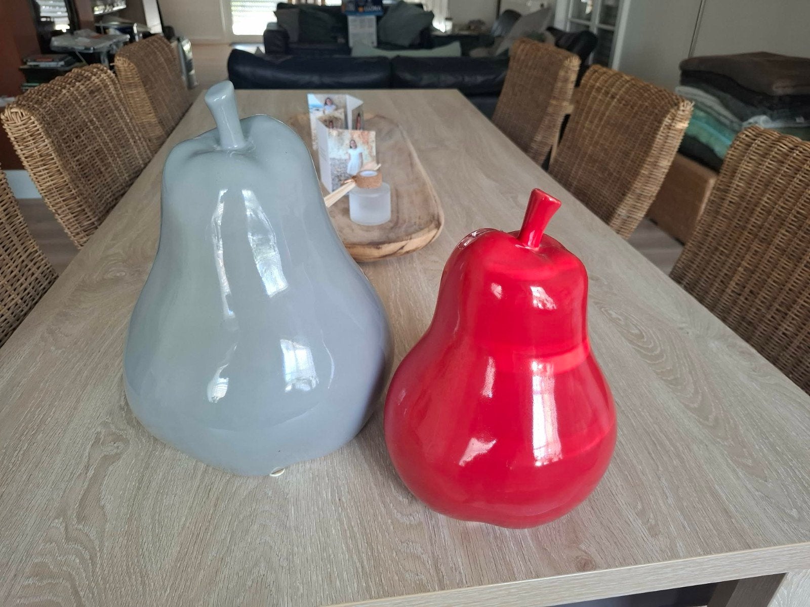 2 keramieken Peren decoratie, Ophalen