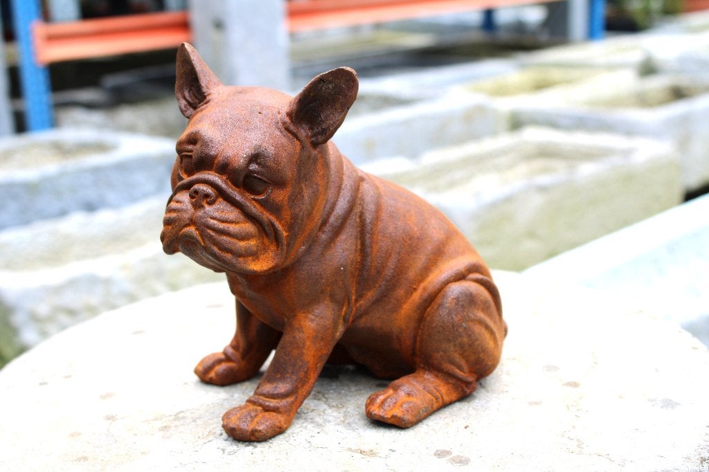 Roestig gietijzeren beeld van een hond, Tuin en Terras, Ophalen of Verzenden, Nieuw