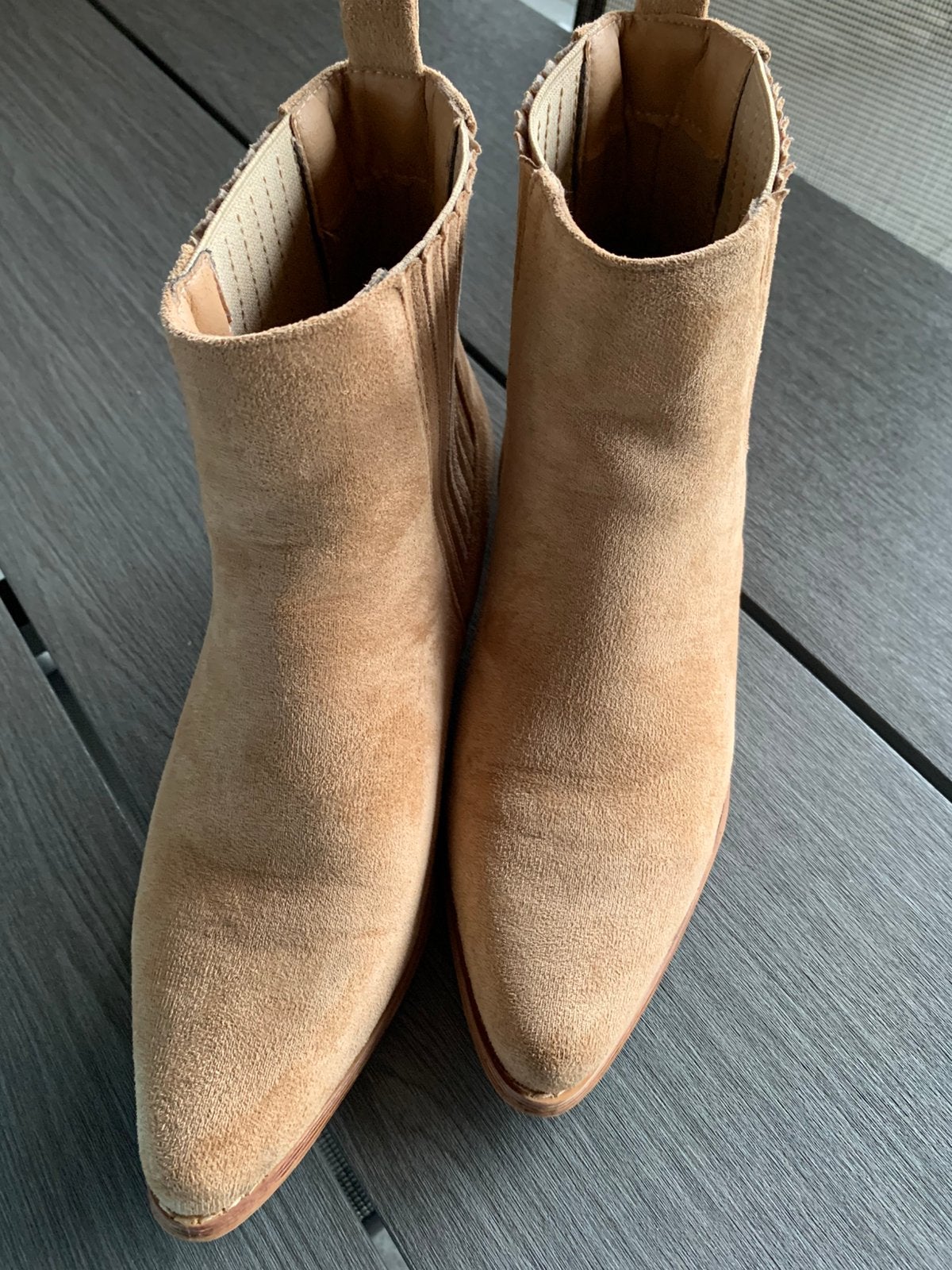 Beige enkellaarsjes, Ophalen, Zo goed als nieuw, Beige