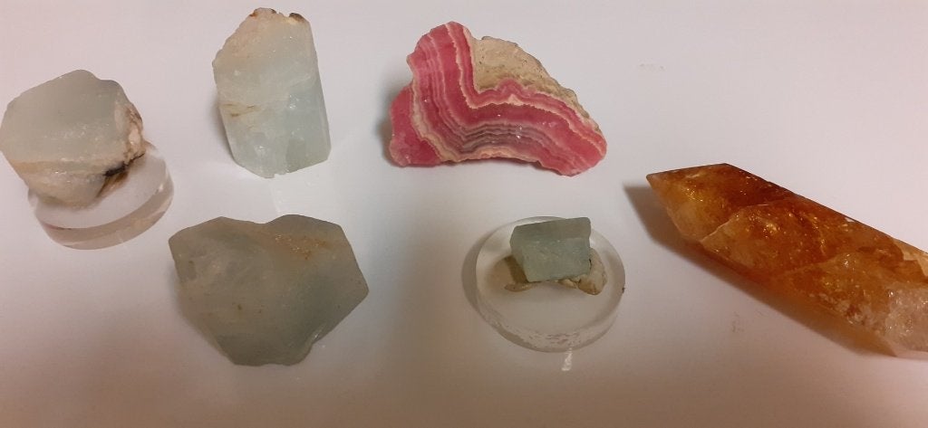 lot de 6 cristaux de pierres précieuses du Brésil, Enlèvement ou Envoi, Minéral