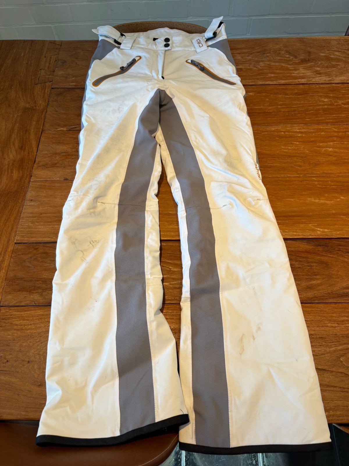 Skibroek wit - mt XS, Kleding | Dames, Ophalen of Verzenden, Zo goed als nieuw, Maat 34 (XS) of kleiner