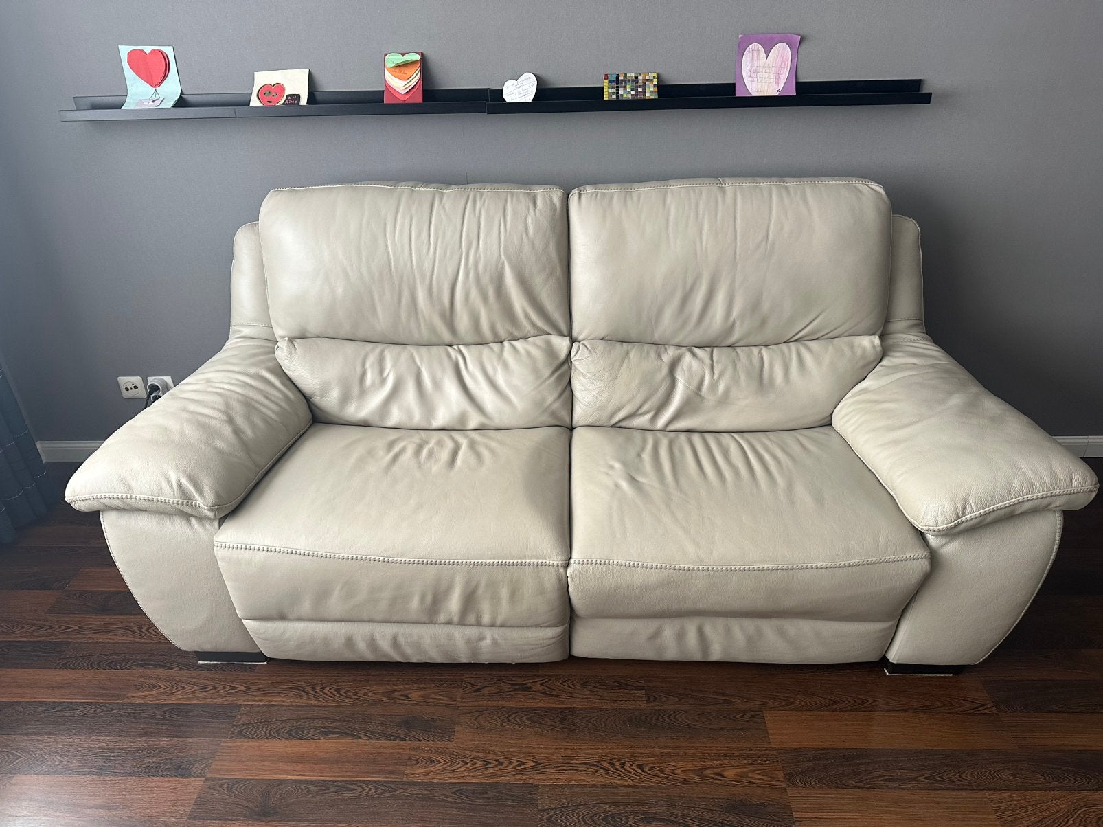 Canape cuir relax electrique, Maison & Meubles, Canapés | Salons, Enlèvement, Comme neuf, Cuir
