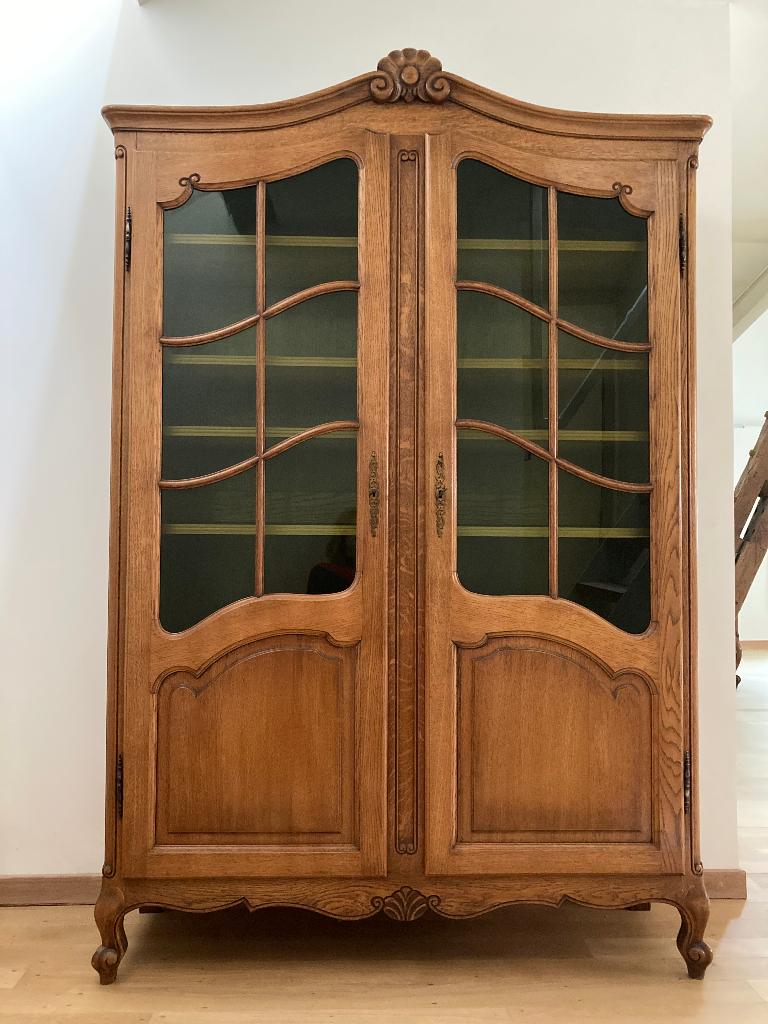 Louis quinze Vitrinekast, Ophalen, Gebruikt, 100 tot 150 cm, Glas