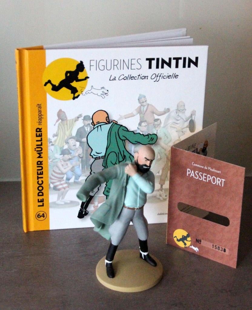 Moulinsart figurine n 64 Dr Müller  Tintin Hergé Kuifje, Collections, Personnages de BD, Envoi, Tintin, Comme neuf