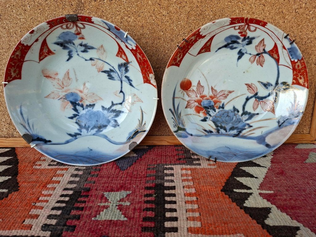 Paar antiek Imari borden, Antiek en Kunst, Ophalen