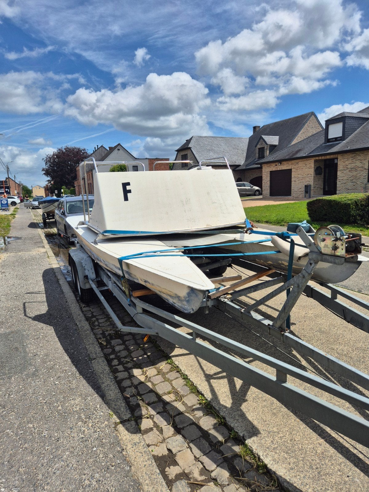 Bateau ponton Catamaran, bateau de travail, bateau auxiliair, Enlèvement, Aluminium, Remorque