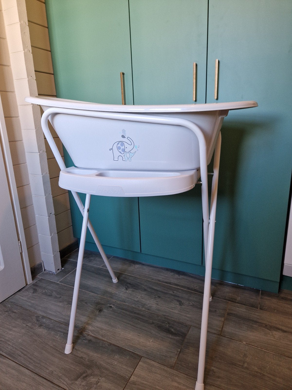 baignoire bébé jou + support de bain, Enlèvement, Comme neuf, Baignoire, Bébé-jou