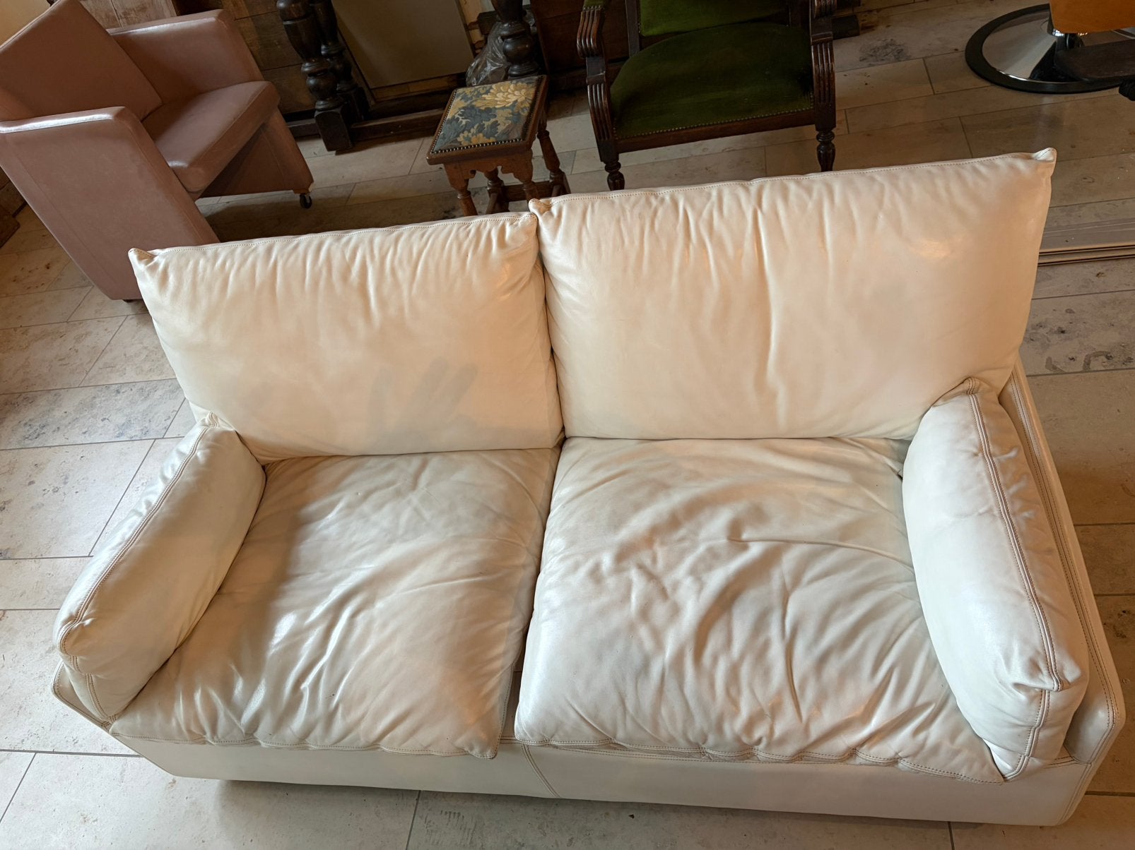 2 witte zetels DURLET, 75 à 100 cm, Enlèvement, Utilisé, 150 à 200 cm